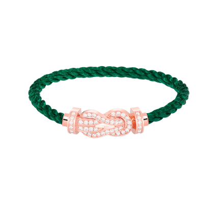 [Am jewelry]CHANCE LARGE 8 FIGURE BUCKLE FULL DIAMOND BRACELET ROSE GOLD