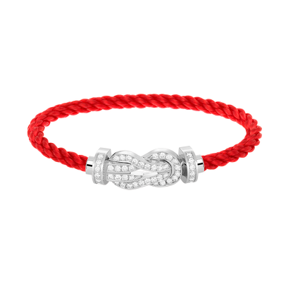 [Am jewelry]CHANCE LARGE 8 FIGURE BUCKLE FULL DIAMOND BRACELET SILVER