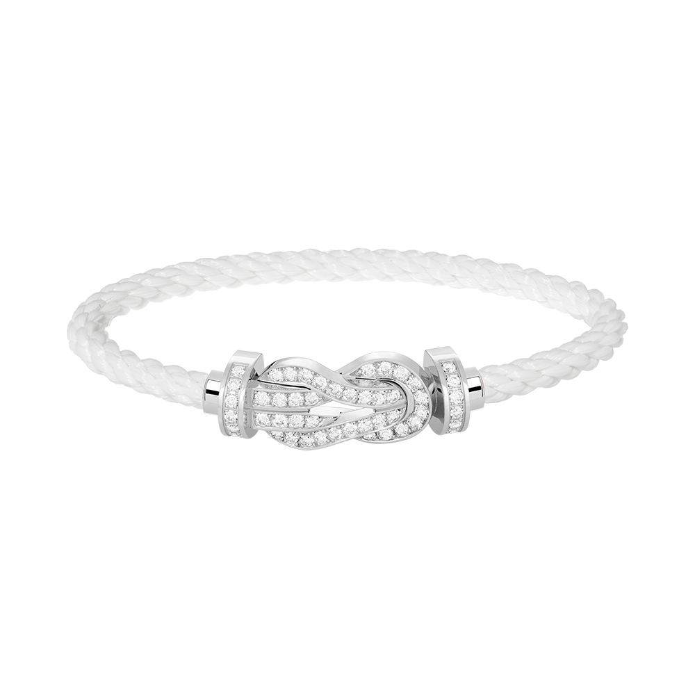 [Am jewelry]CHANCE LARGE 8 FIGURE BUCKLE FULL DIAMOND BRACELET SILVER