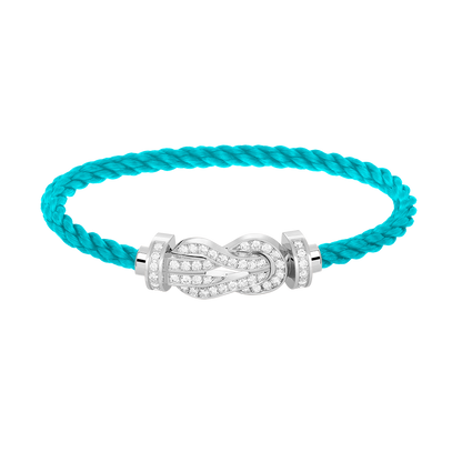 [Am jewelry]CHANCE LARGE 8 FIGURE BUCKLE FULL DIAMOND BRACELET SILVER