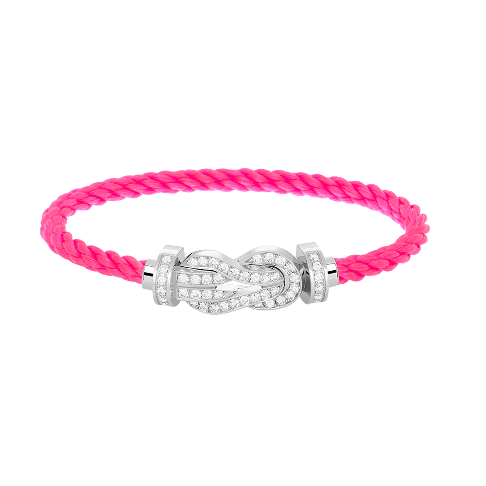 [Am jewelry]CHANCE LARGE 8 FIGURE BUCKLE FULL DIAMOND BRACELET SILVER