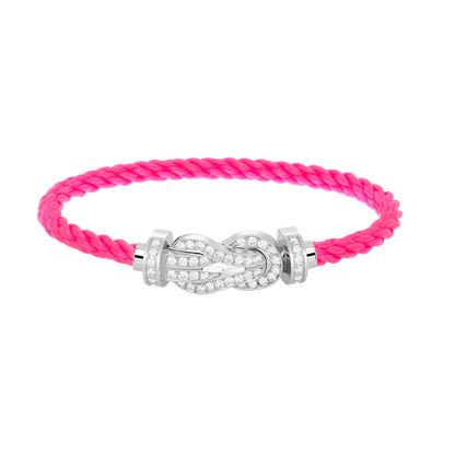 [Am jewelry]CHANCE LARGE 8 FIGURE BUCKLE FULL DIAMOND BRACELET SILVER