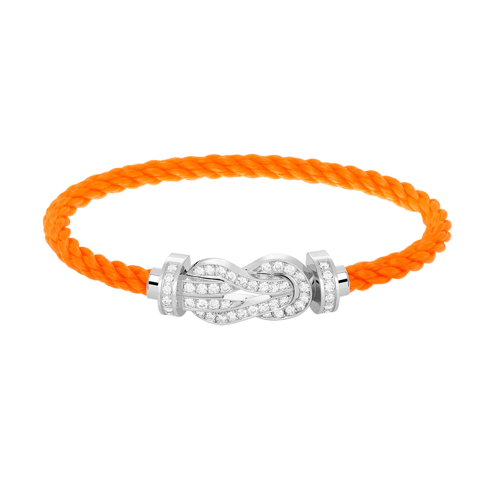 [Am jewelry]CHANCE LARGE 8 FIGURE BUCKLE FULL DIAMOND BRACELET SILVER