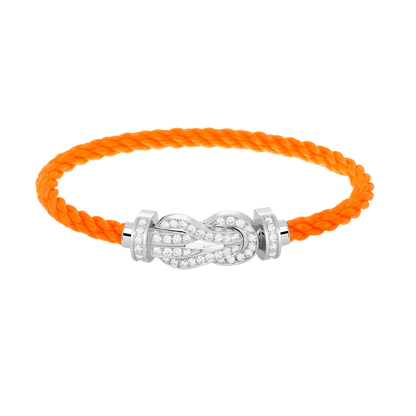 [Am jewelry]CHANCE LARGE 8 FIGURE BUCKLE FULL DIAMOND BRACELET SILVER
