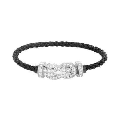 [Am jewelry]CHANCE LARGE 8 FIGURE BUCKLE FULL DIAMOND BRACELET SILVER