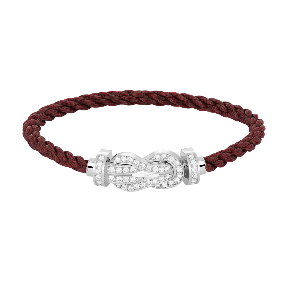 [Am jewelry]CHANCE LARGE 8 FIGURE BUCKLE FULL DIAMOND BRACELET SILVER