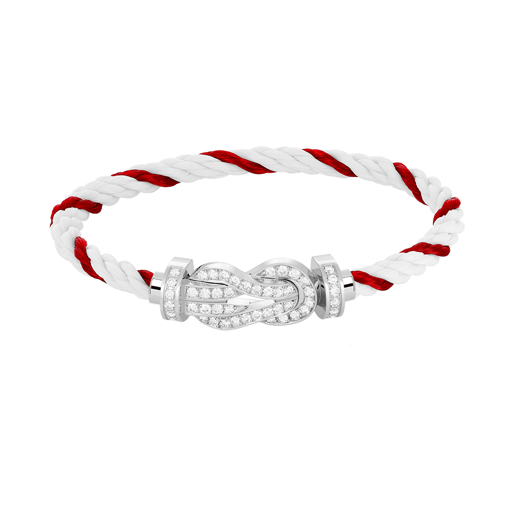 [Am jewelry]CHANCE LARGE 8 FIGURE BUCKLE FULL DIAMOND BRACELET SILVER