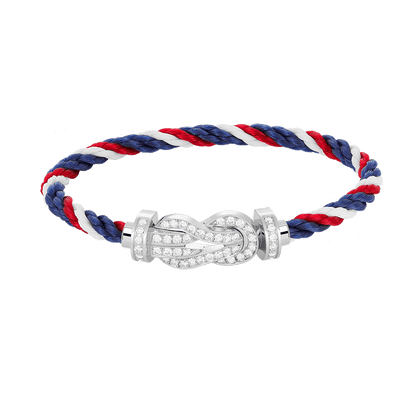 [Am jewelry]CHANCE LARGE 8 FIGURE BUCKLE FULL DIAMOND BRACELET SILVER