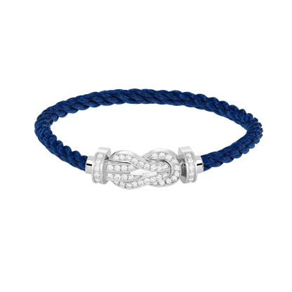 [Am jewelry]CHANCE LARGE 8 FIGURE BUCKLE FULL DIAMOND BRACELET SILVER