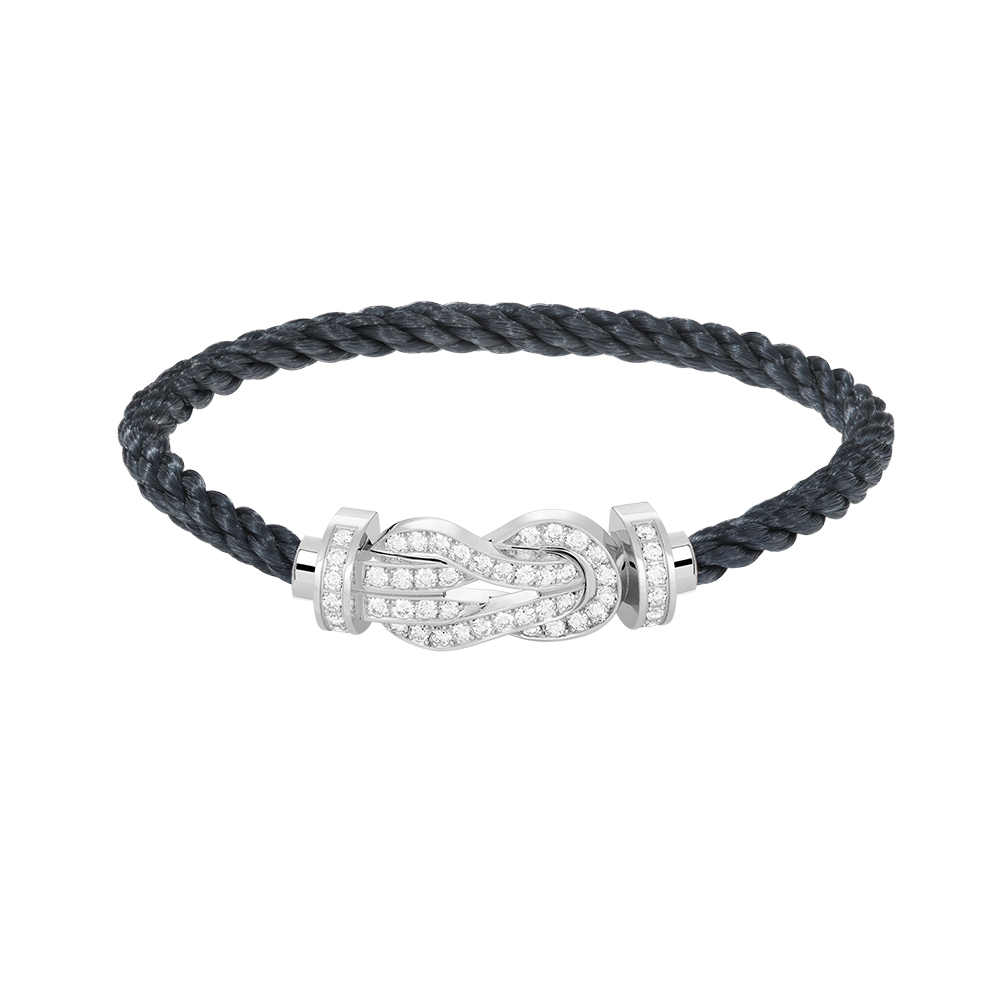 [Am jewelry]CHANCE LARGE 8 FIGURE BUCKLE FULL DIAMOND BRACELET SILVER