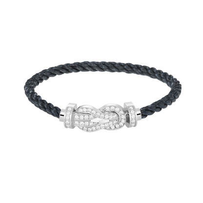 [Am jewelry]CHANCE LARGE 8 FIGURE BUCKLE FULL DIAMOND BRACELET SILVER