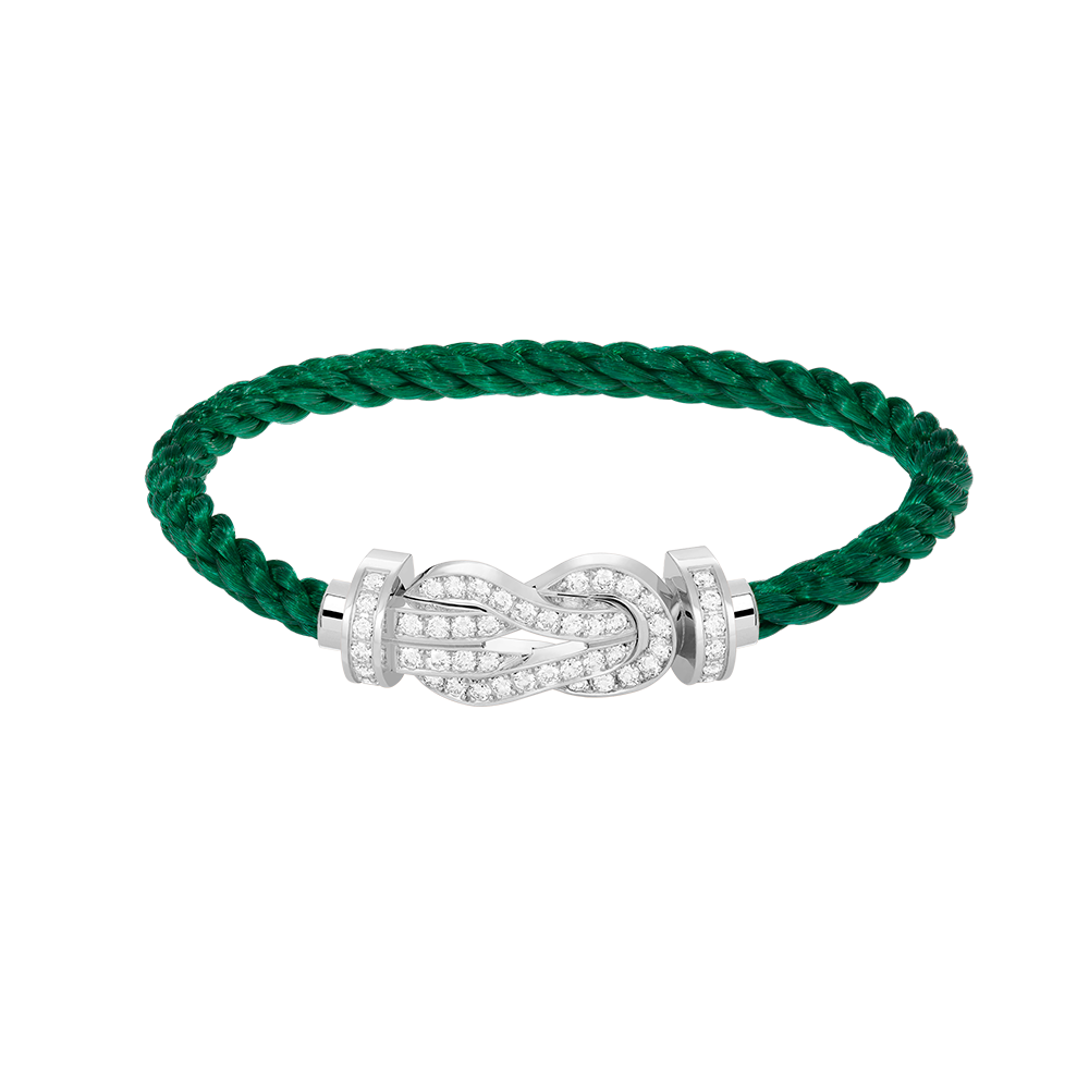 [Am jewelry]CHANCE LARGE 8 FIGURE BUCKLE FULL DIAMOND BRACELET SILVER