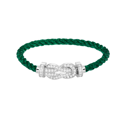 [Am jewelry]CHANCE LARGE 8 FIGURE BUCKLE FULL DIAMOND BRACELET SILVER