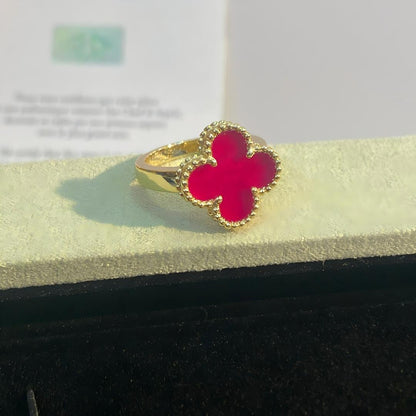 [AM Jewels]NEW CLOVER PINK ENAMEL RINGS