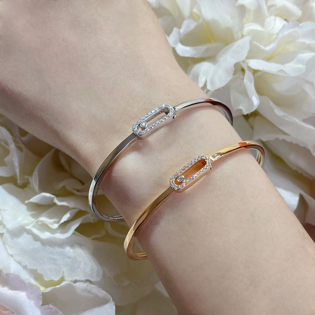 [Am Jewelry]Move Uno pavé flex bangle medium