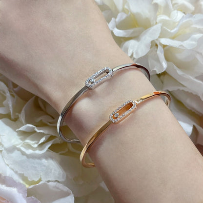 [Am Jewelry]Move Uno pavé flex bangle medium