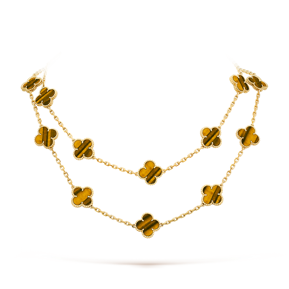 [Am jewelry]CLOVER 20 MOTIFS TIGER EYE ROSE GOLD