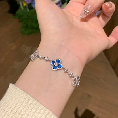 [Am jewelry]CLOVER 5 MOTIF PINK BLUE RED WHITE BRACELET
