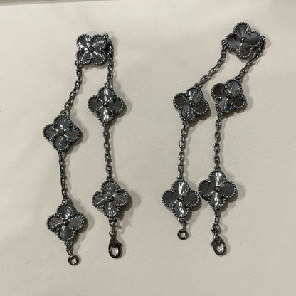 [Am jewelry]CLOVER 5 MOTIF BLACK BRACELET