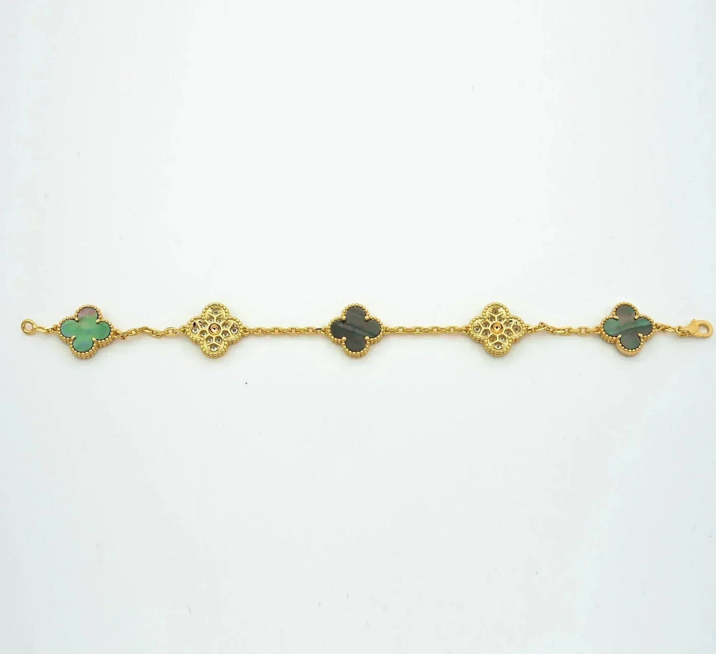 [Am jewelry] CLOVER 5 MOTIF GRAY MOP BRACELET COLLECTION