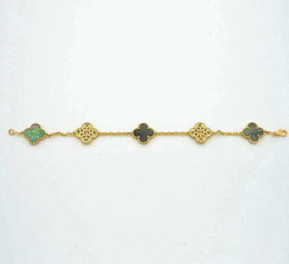 [Am jewelry] CLOVER 5 MOTIF GRAY MOP BRACELET COLLECTION