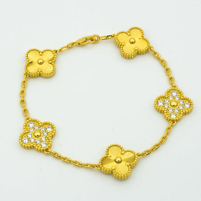 [Am jewelry] CLOVER 5 MOTIF LASER BRACELET COLLECTION