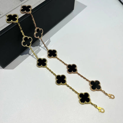 [Am jewelry] CLOVER 5 MOTIF ONYXS BRACELET COLLECTION