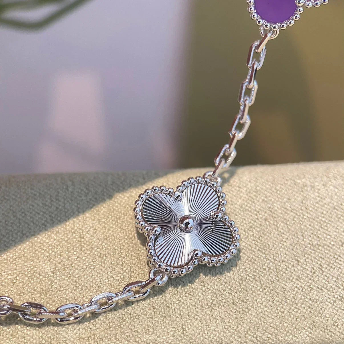 [Am jewelry] CLOVER 5 MOTIF VIOLET BRACELET COLLECTION