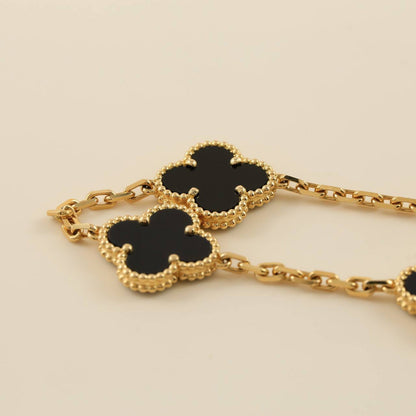 [Am jewelry] CLOVER 5 MOTIF ONYXS BRACELET COLLECTION