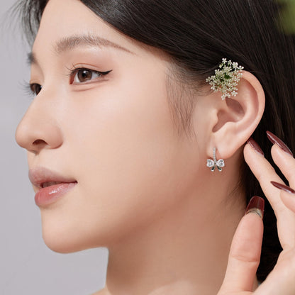 [Am jewelry]Exquisite Earrings With Heart-Shaped Bow Design