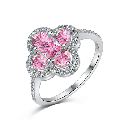 [Am jewelry]Luxurious Eternity Flower Shape Banquet Ring