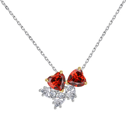 [Am jewelry]Dainty Red Heart Necklace