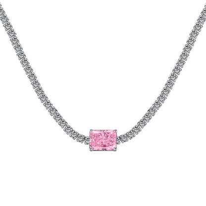 [Am jewelry]2.0 carat Ornate Emerald Cut Necklace