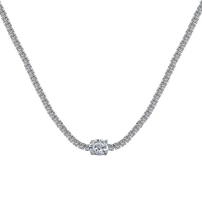 [Am jewelry]1.0 Carat Shining Oval Cut Necklace