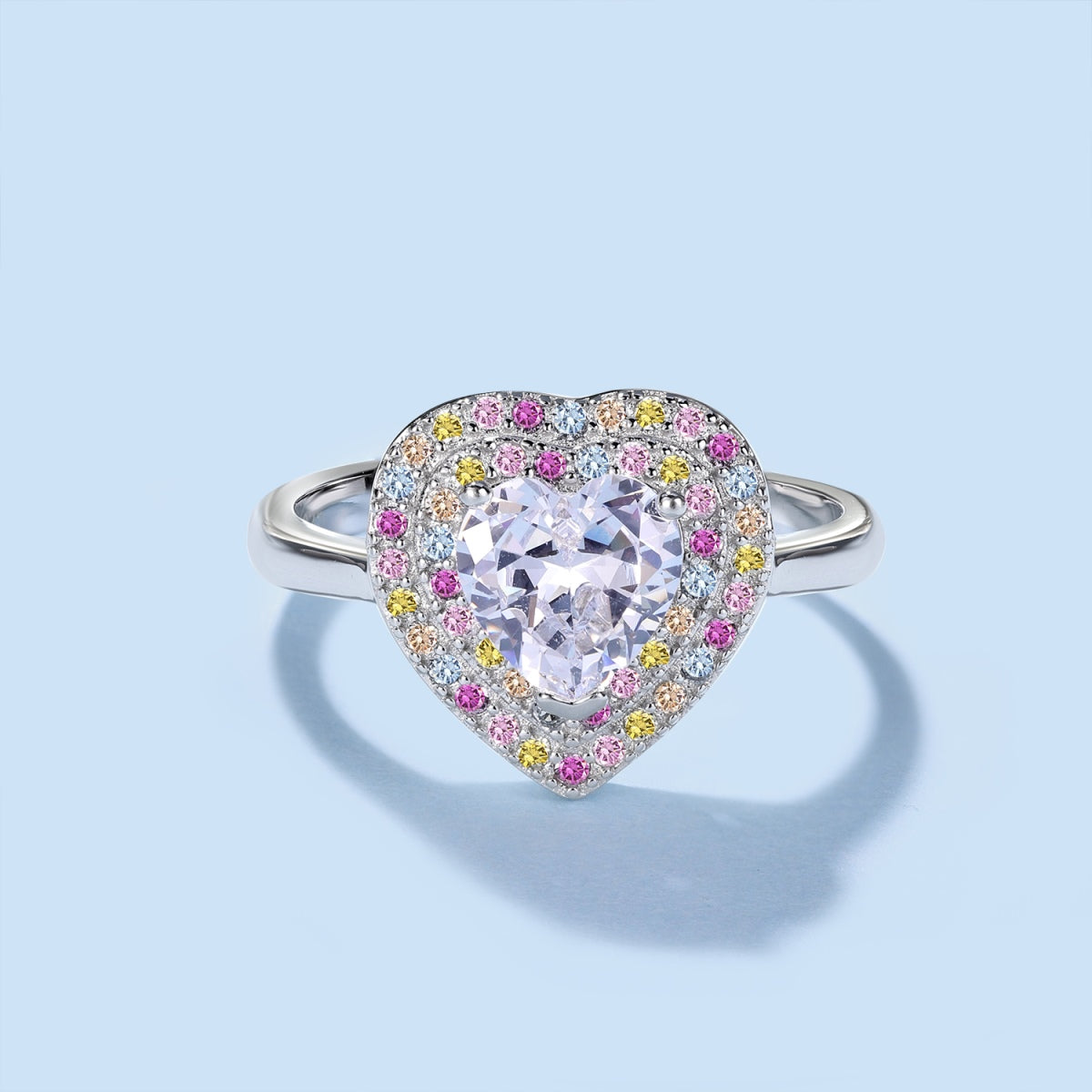 [Am jewelry]Delicate Ebullient Heart Shape Wedding Ring