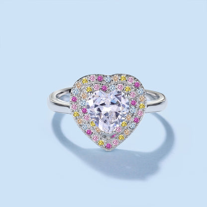 [Am jewelry]Delicate Ebullient Heart Shape Wedding Ring