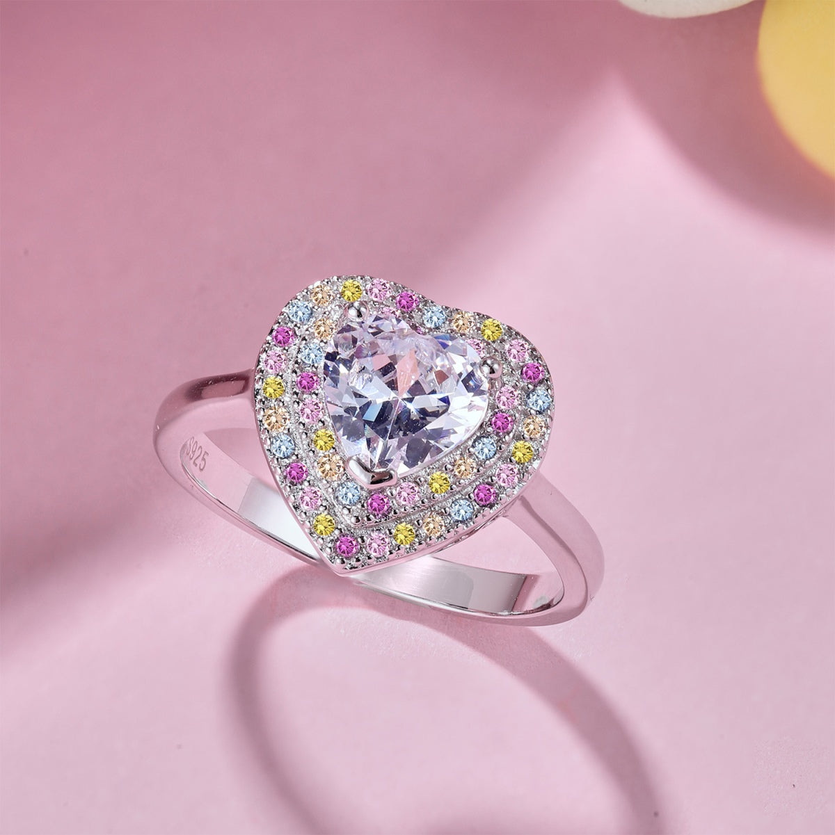[Am jewelry]Delicate Ebullient Heart Shape Wedding Ring