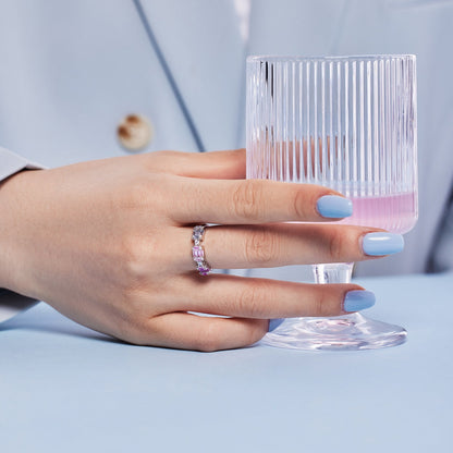 [Am jewelry]Unique Colorful Emerald Cut Party Ring