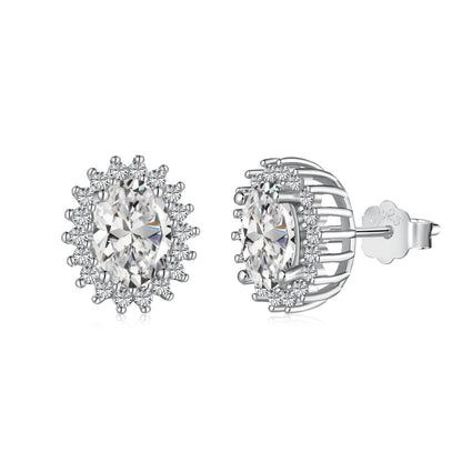 [Am jewelry]Delicate Radiant Oval Cut Daily Earrings
