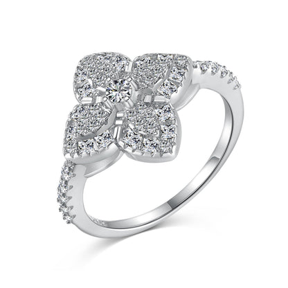 [Am jewelry]Luxurious Colorful Flower Shape Banquet Ring