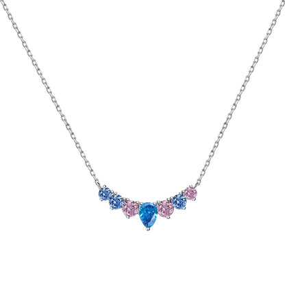 [Am jewelry]Dainty Colorful Heart Necklace