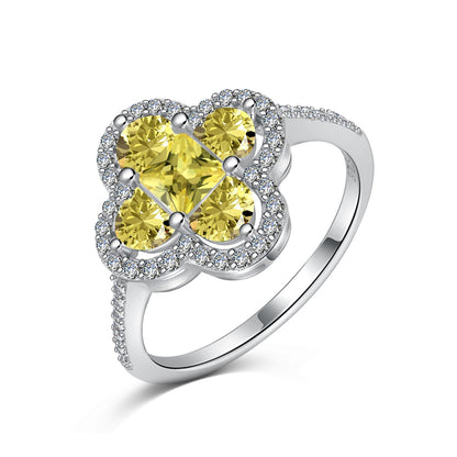 [Am jewelry]Luxurious Eternity Flower Shape Banquet Ring