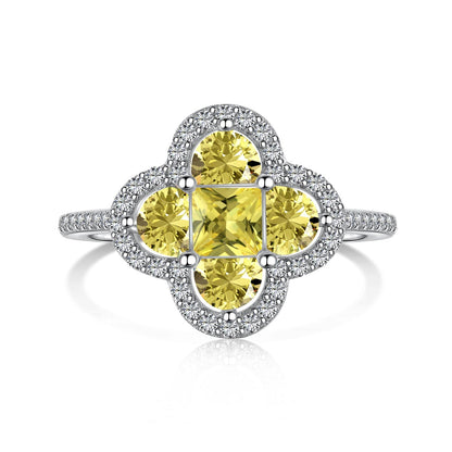 [Am jewelry]Luxurious Eternity Flower Shape Banquet Ring