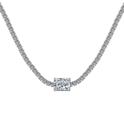[Am jewelry]2.0 carat Ornate Emerald Cut Necklace