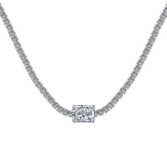 [Am jewelry]2.0 carat Ornate Emerald Cut Necklace