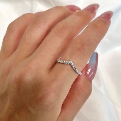 [Am jewelry]Elaborate Tennis Band Ring