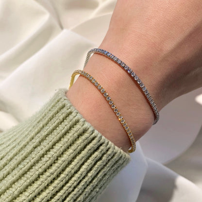 [Am jewelry]Radiant Shinning Princess Cut Tennis Bracelet