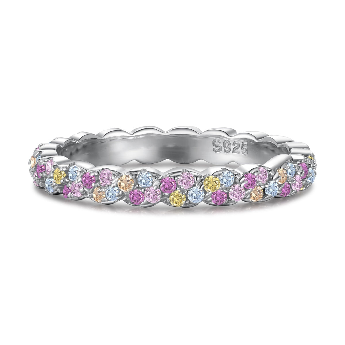 [Am jewelry]Dainty Ebullient Round Cut Daily Ring
