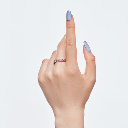 [Am jewelry]Delicate Vibrant Emerald Cut Daily Ring