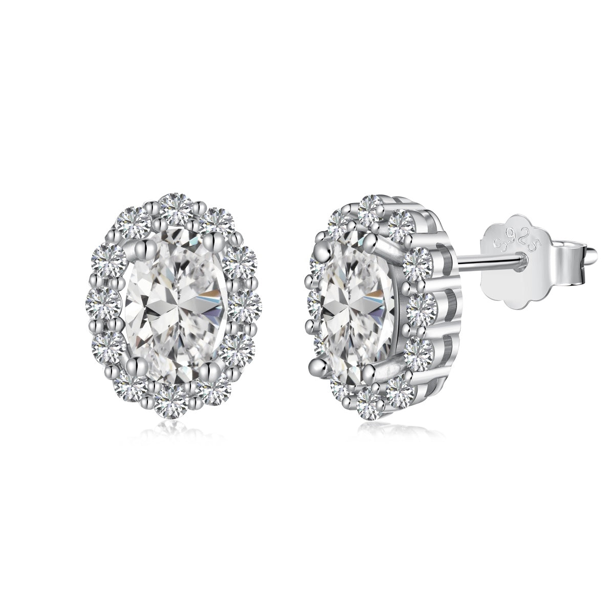 [Am jewelry]Delicate Unique Oval Cut Daily Earrings